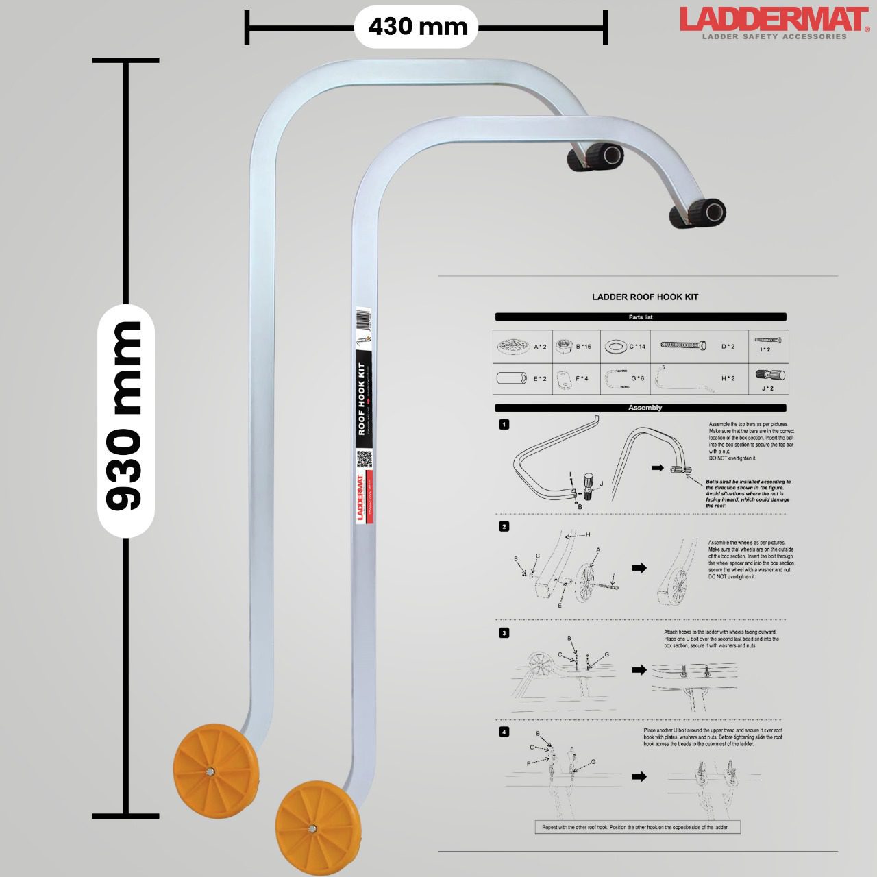 Laddermat Universal Roof Hook Kit - Image 5