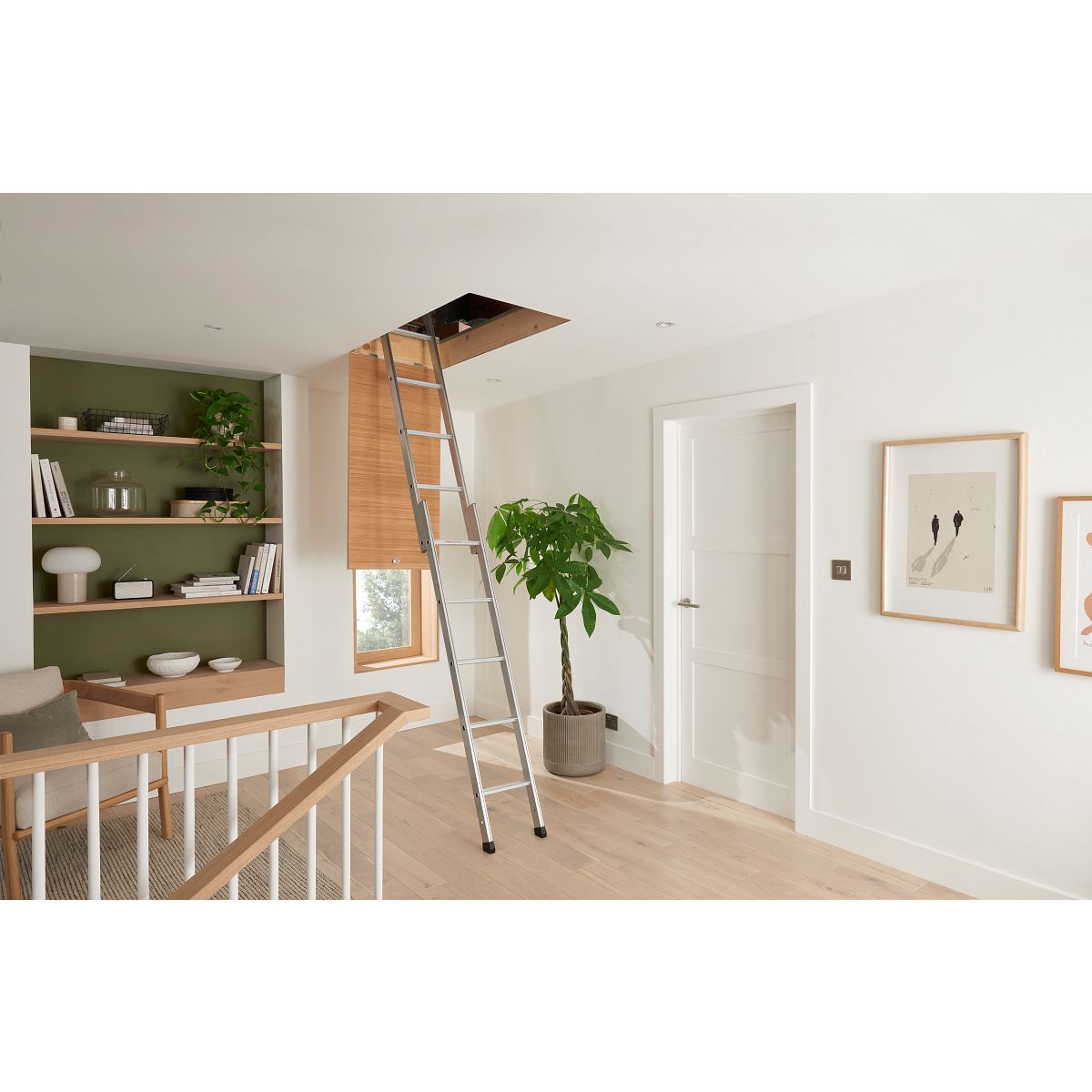Werner Spacemaker 2 Section Aluminium Loft Ladder - Image 4