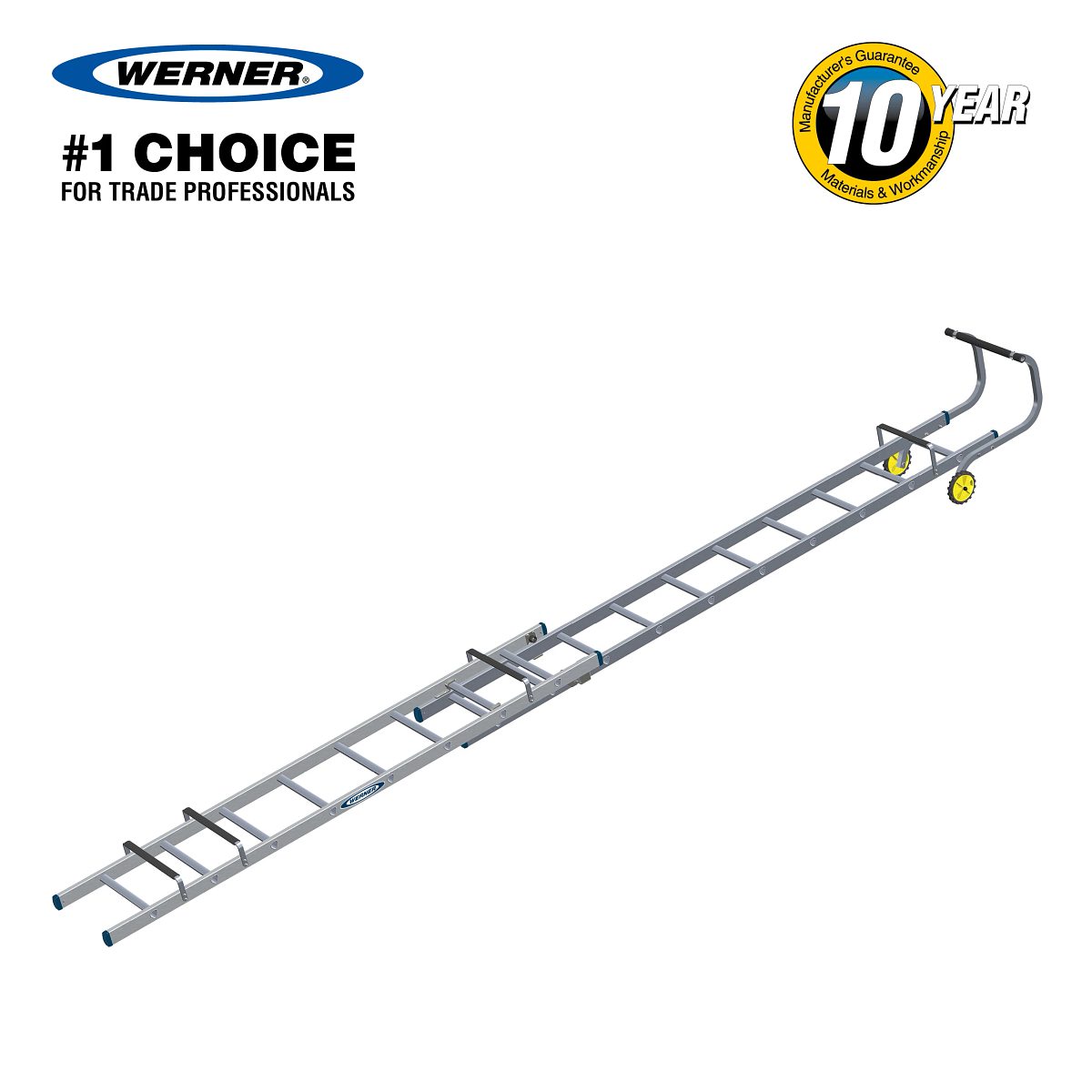 Werner Aluminium 2 Section Extending Roof Ladder