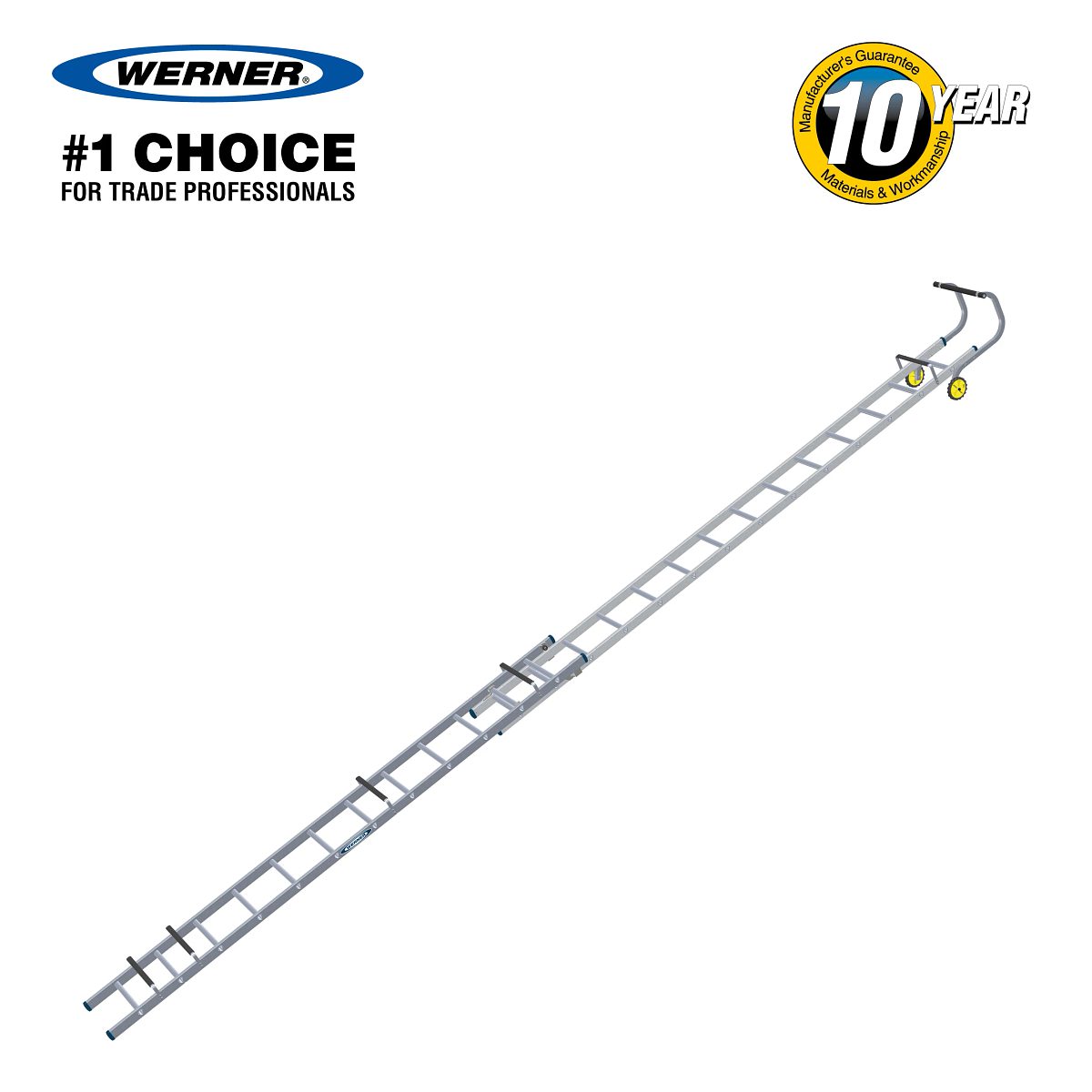 Werner Aluminium 2 Section Extending Roof Ladder - Image 17