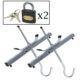 Heavy Duty Roof Rack Ladder Clamps with Padlocks