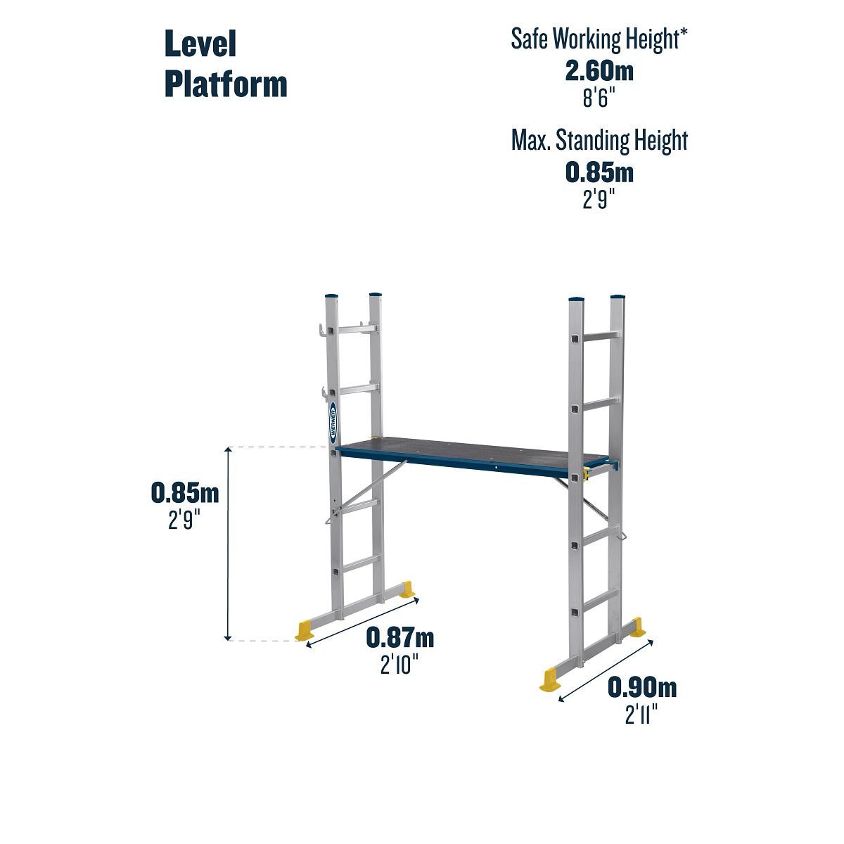 Werner 5 Way Combination Ladder with Platform - Image 3
