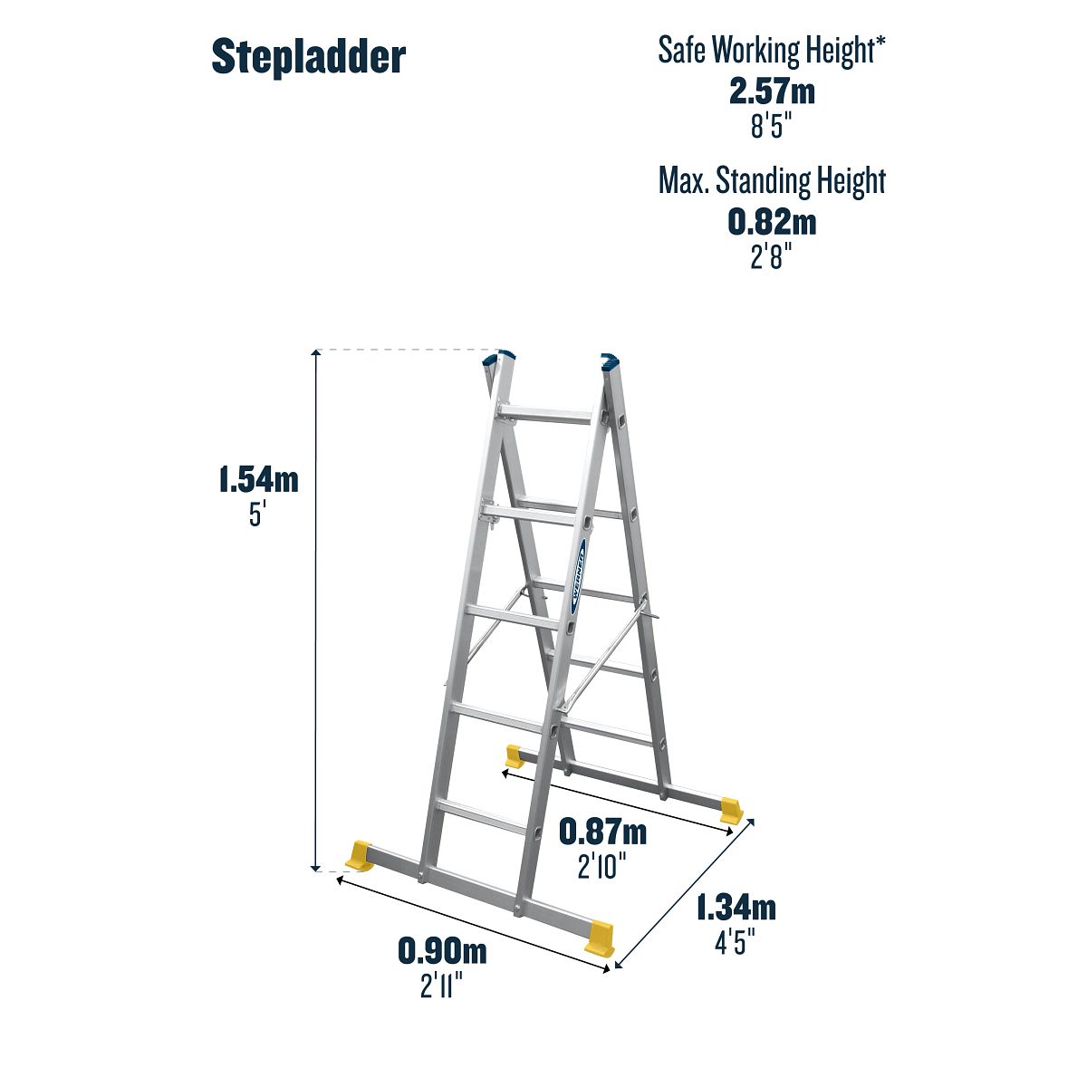 Werner 5 Way Combination Ladder with Platform - Image 5