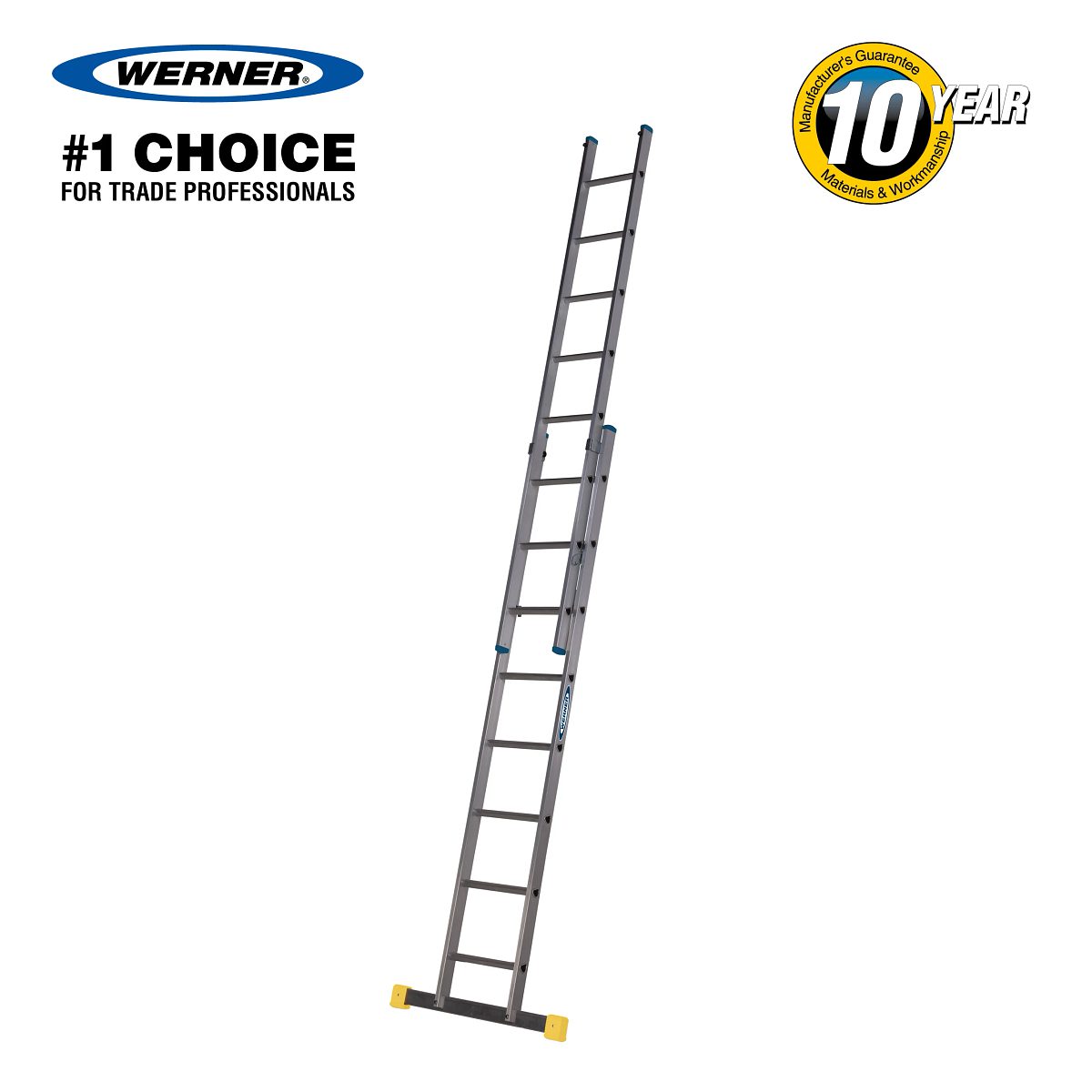 Werner 2 Section D Rung Extension Ladder