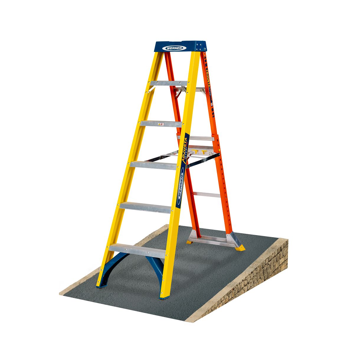 Werner Adjustastep Pro Fibreglass Step Ladder - Image 9